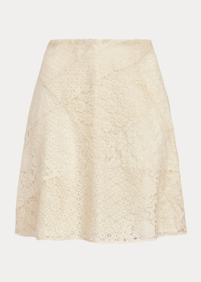 Lauren Ralph Lauren Womens Patchwork Lace Skirt, Size 12 Winter Cream by Vanessa Jane