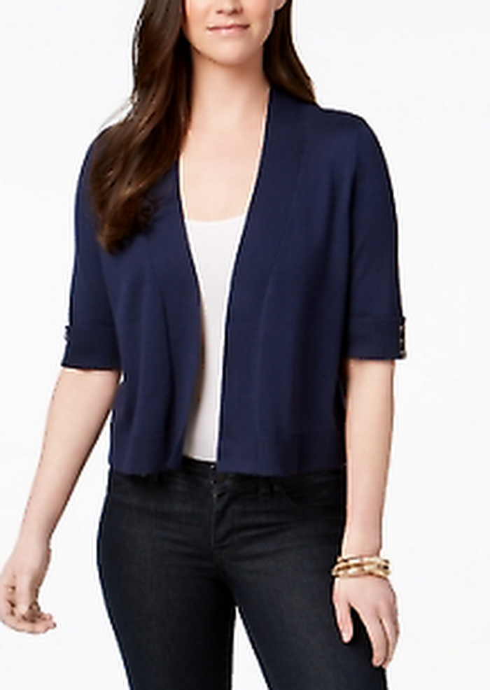 Style and Co Triple-Threat Crop Cardigan, Size Small by Vanessa Jane