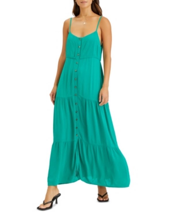 Sanctuary Traveler Maxi Dress Dark Palm Green Size Medium by Vanessa Jane