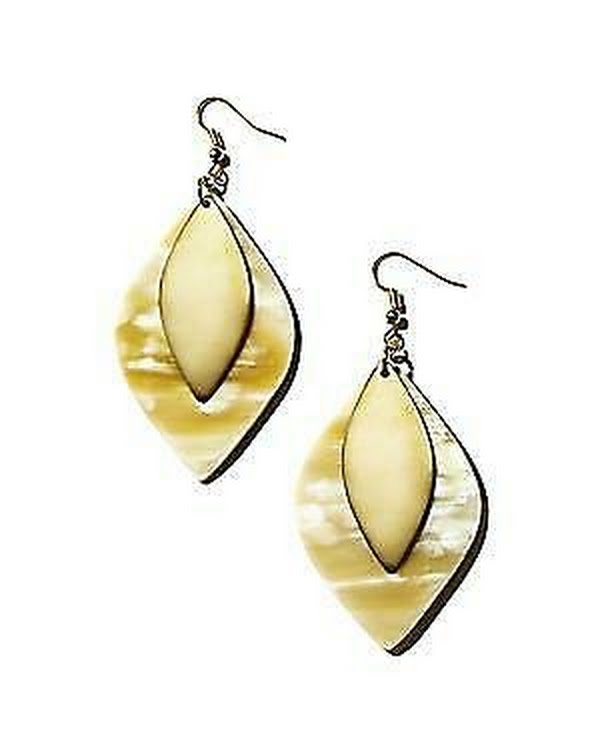 Tribe & Glory Brass-Accent Stacked Drop Earrings by Vanessa Jane