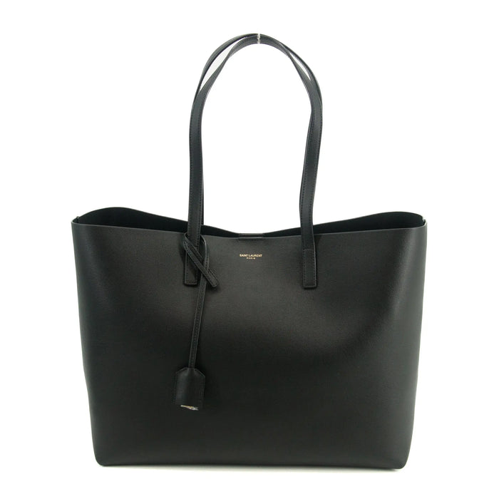 Saint Laurent Shopping Tote Bag in Calfskin Black Leather #3319 by Bolt Boutique