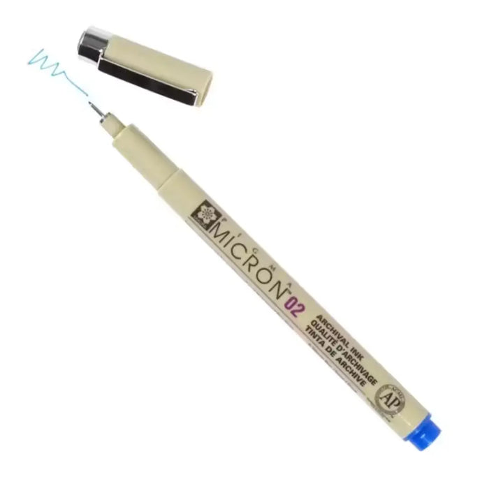 Sakura Pigma Micron Pen Blue 02 (.3mm) by ShopSketchBox