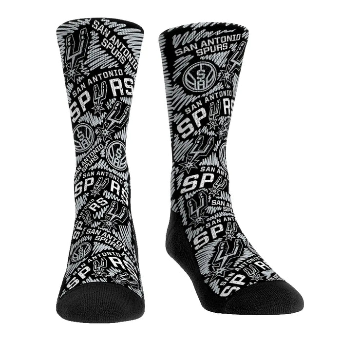 San Antonio Spurs - Logo Sketch by Rock 'Em Socks