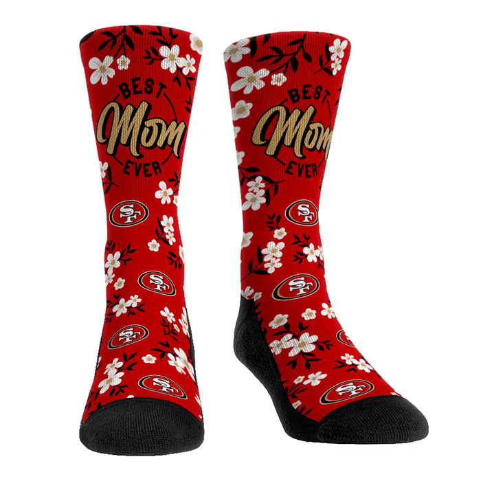 San Francisco 49ers - Best Mom Floral by Rock 'Em Socks