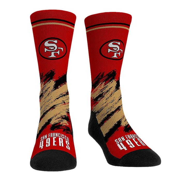 San Francisco 49ers - Throwback Paint by Rock 'Em Socks