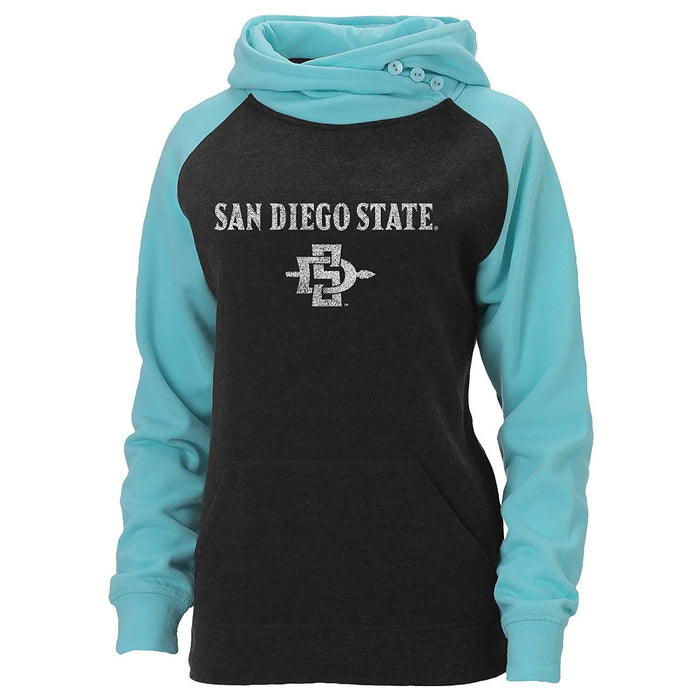 San Diego Adult-Women W Asym Redux Hood, Charcoal Surf Heather, Medium by Vanessa Jane