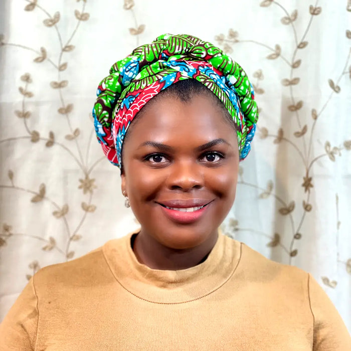 Saphina Ankara Pre tied Turban/Headwrap by Duma Mbili LLC