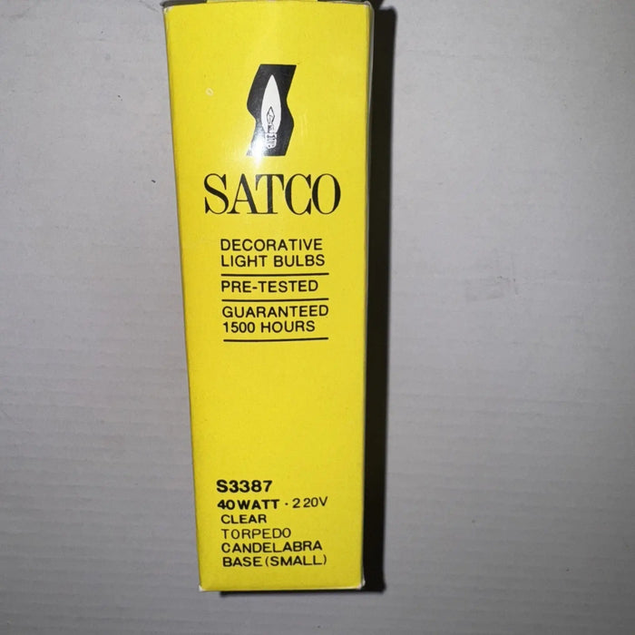 Satco S3387 40watt Clear Torpedo Light Bulb by Price Is Right Miami
