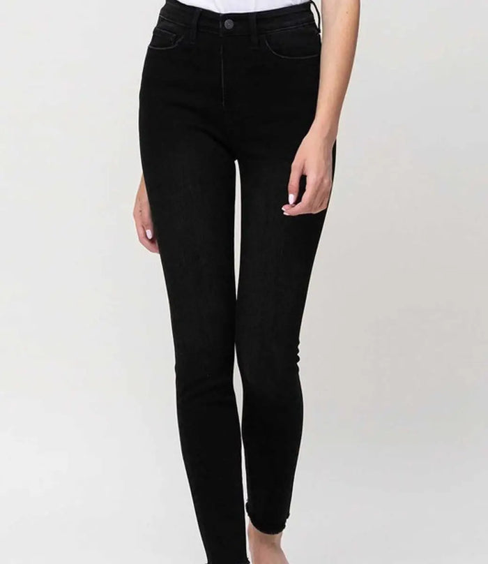 Sawyer High Rise Ankle Skinny - Washed Black by Boutique 23