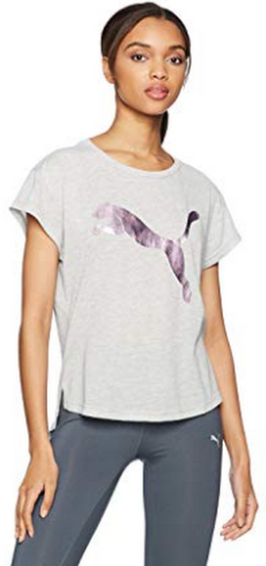Puma Women’s Urban Sports Trend T-Shirt, Light Gray, Size Medium by Vanessa Jane