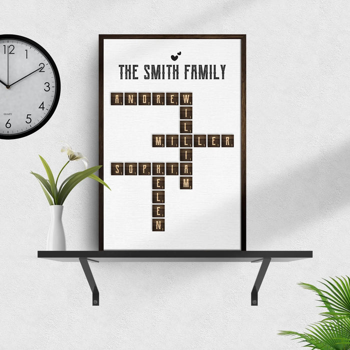 Scrabble Family Name Sign by Tailored Canvases