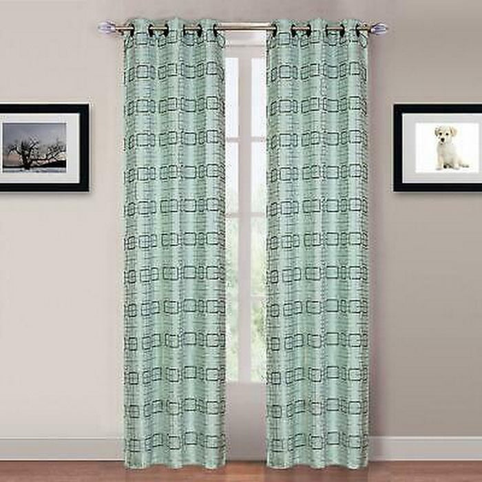 Lavish Home 2-Panel Katrina Grommet Curtains, 40 W x 84 H/blue by Vanessa Jane