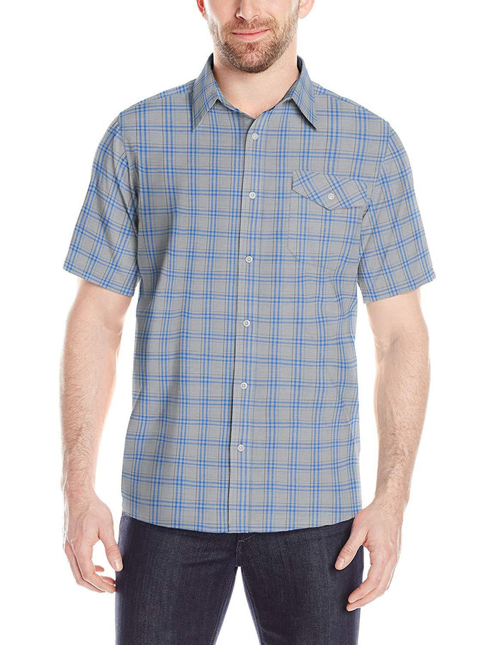 Mountain Khakis Men's Shoreline Short Sleeve Shirt, Maritime Size Small by Vanessa Jane