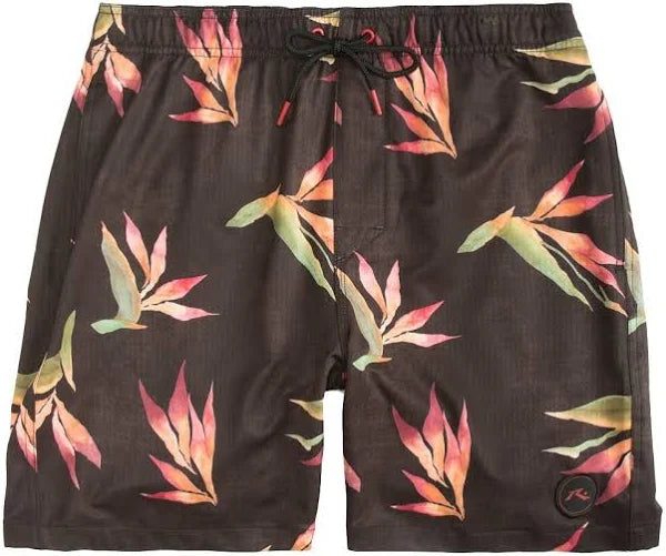 Rusty Men's Blade Elastic Boardshort, Black, Size 38 by Vanessa Jane