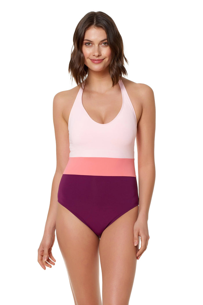 Bleu by Rod Beattie Colorblocked One Piece Swimsuit Women's Swimsuit by Vanessa Jane