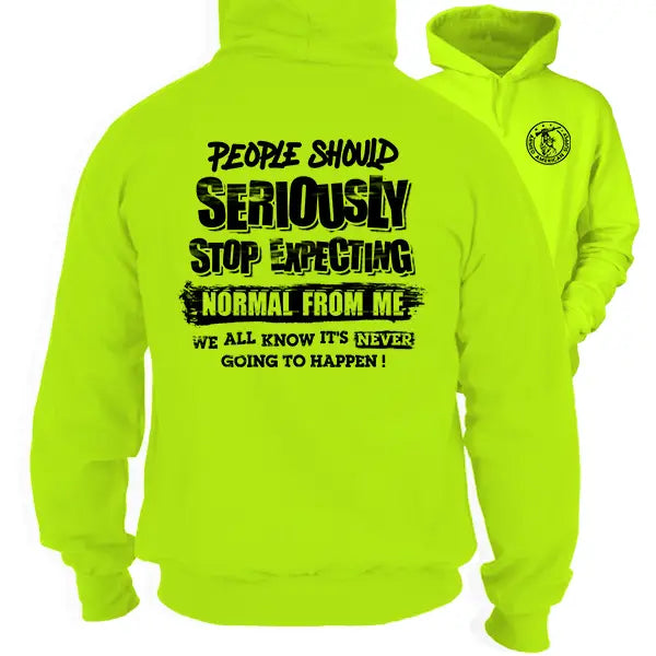 Should Stop Expecting - Safety Yellow Hoodie by Armed American Supply