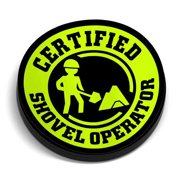 Shovel Operator Hard Hat Decal by Armed American Supply