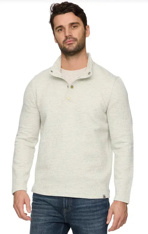 SILVERTON QUILTED SNAP MOCK NECK by Boutique 23