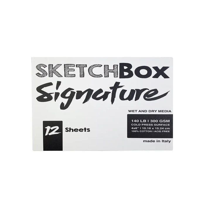 SketchBox Signature 4x6 CP Paper 100% Cotton 300 gsm extra white by ShopSketchBox