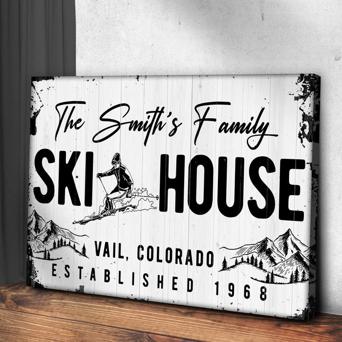 Ski House Sign by Tailored Canvases