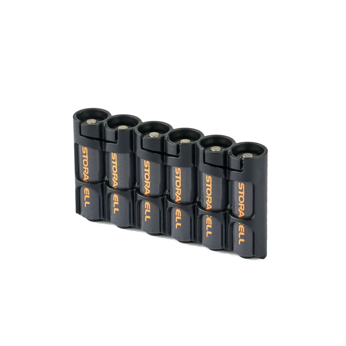 Slim Line AA 6 Pack (Tuxedo Black) by Storacell
