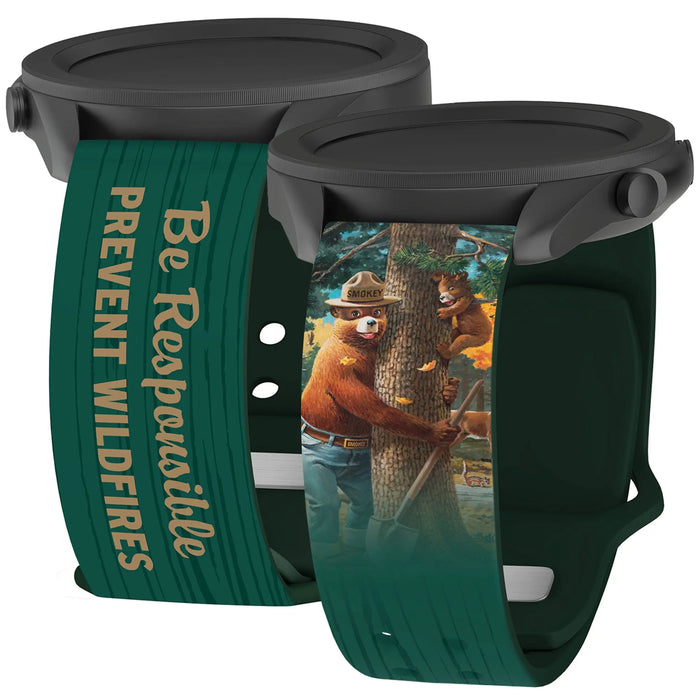 Smokey Bear Classic HD Watchband for Samsung, Garmin, Fossil, and More by Affinity Bands