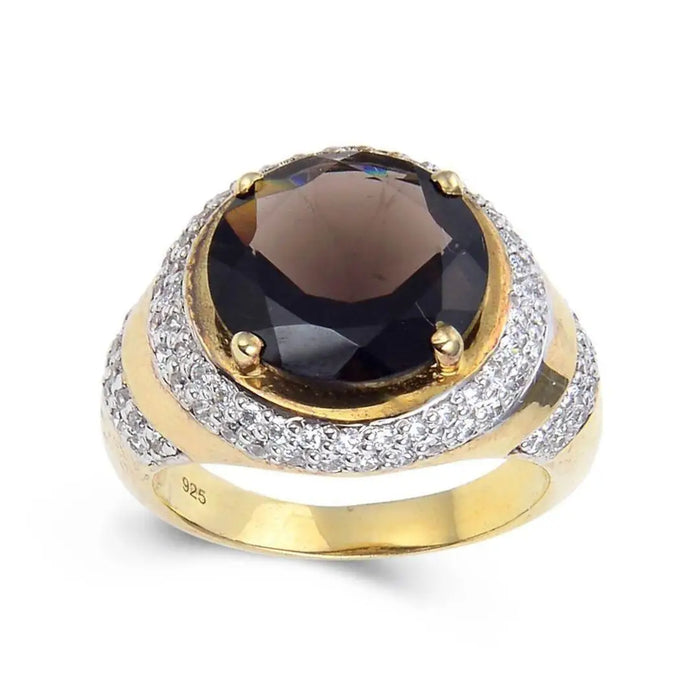 Smokey Quartz Statement Ring by Fine Color Jewels