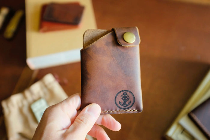 Snap Wallet - Handmade Full-Grain Leather Minimalist Wallet | Yarets Leather by Zerodamage Sahara Case LLC