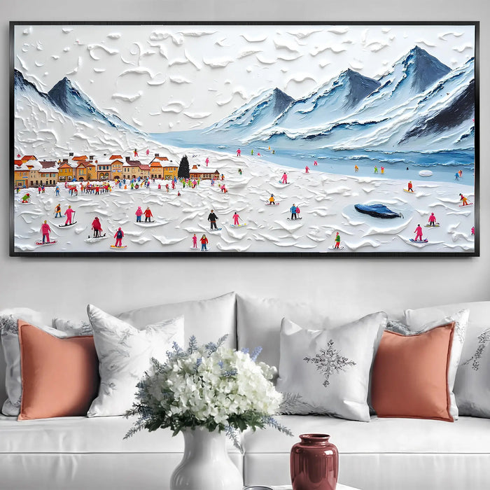 Snow Mountain Abstract Wall Art II by Tailored Canvases