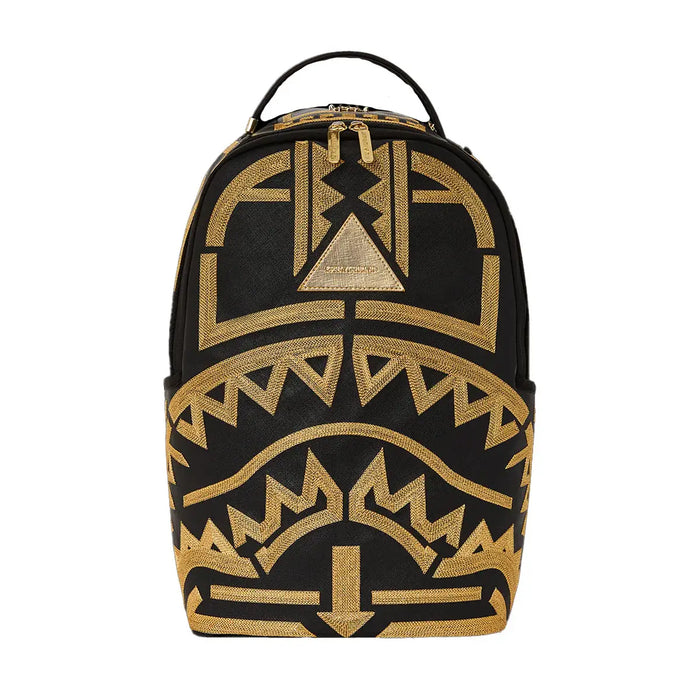 Sprayground AI Tribal Gold Stars DLXSV Backpack B5449 by I-Max Fashions