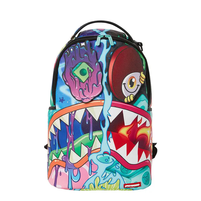 Sprayground Crazy Shark Split DLXSV Backpack w/ Removable Eyes B5357 by I-Max Fashions