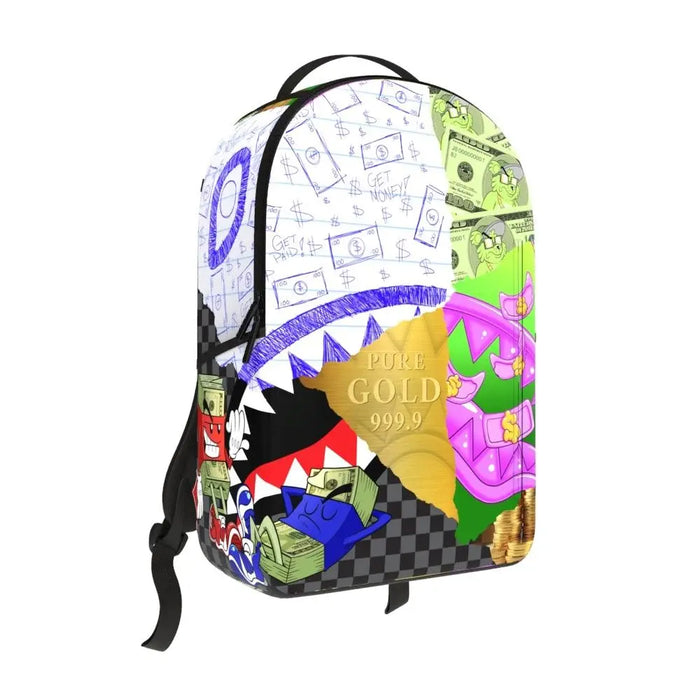 Sprayground Mean Money Collage Backpack B8308 by I-Max Fashions