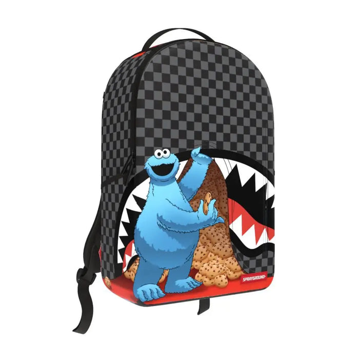 Sprayground Sesame Street Cookie Monster Sneaking a Bite DLXSV Backpack B7141 by I-Max Fashions