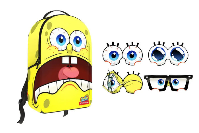 Sprayground Spongebob Removable Eyes DLXR Backpack B7302 by I-Max Fashions