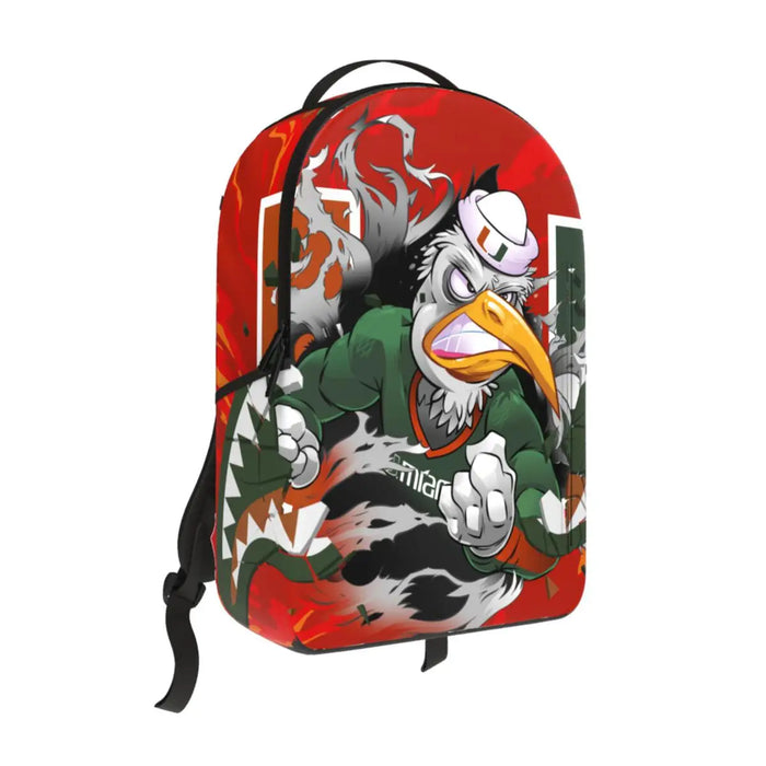 Sprayground University Of Miami DLXSR Backpack B6650 by I-Max Fashions