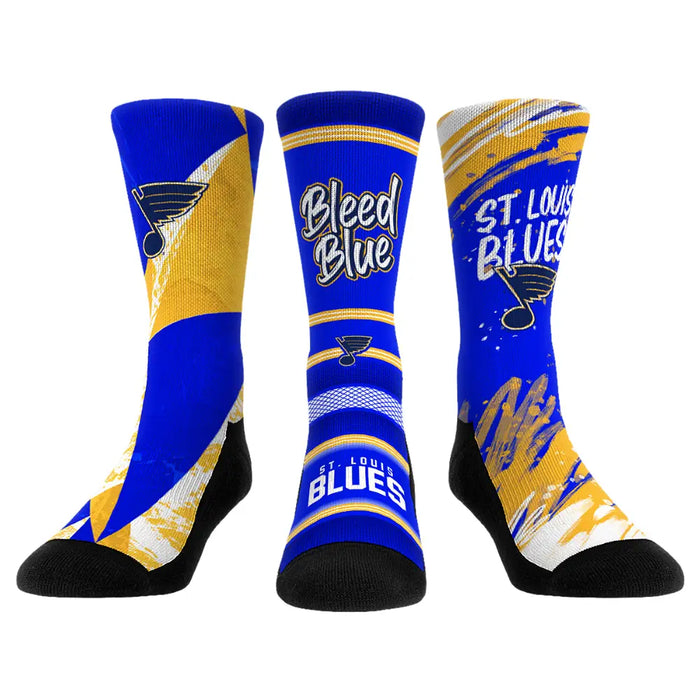 St. Louis Blues - Power Play 3-Pack by Rock 'Em Socks