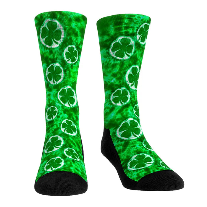 St. Patrick's Day - Shamrock Tie Dye by Rock 'Em Socks