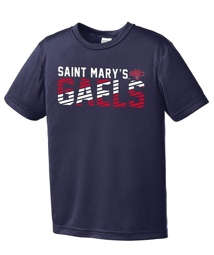 NCAA St. Marys Rattlers Youth Boys Diagonal Short sleeve T-Shirt by Vanessa Jane