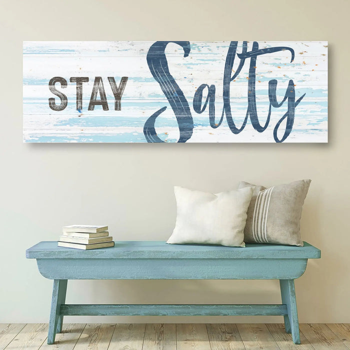 Stay Salty Coastal Sign IX by Tailored Canvases