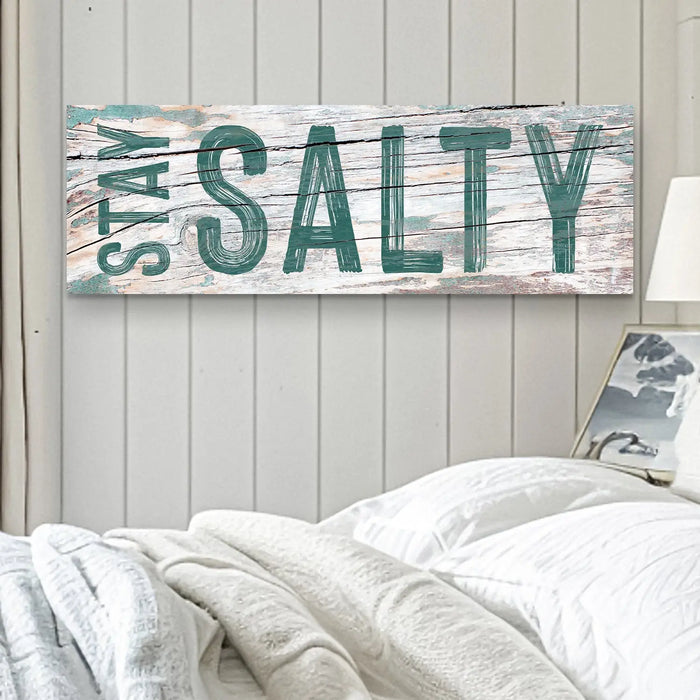Stay Salty Coastal Sign VI by Tailored Canvases