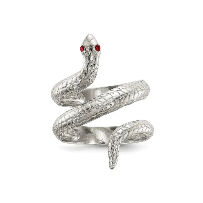 Sterling Silver Snake Ring by Fine Color Jewels