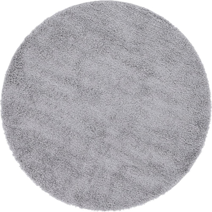 Unique Loom Davos Shag Sterling 4 ft. x 4 ft. Round Area Rug by Vanessa Jane