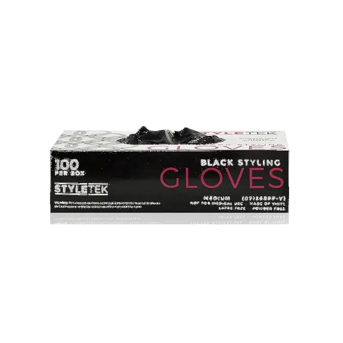 Styletek Black Powder Free Gloves 100ct by The Warehouse Salon