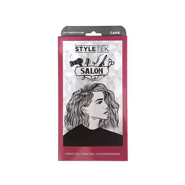 Styletek Solid Black Smooth Cutting Cape 45x60 by The Warehouse Salon