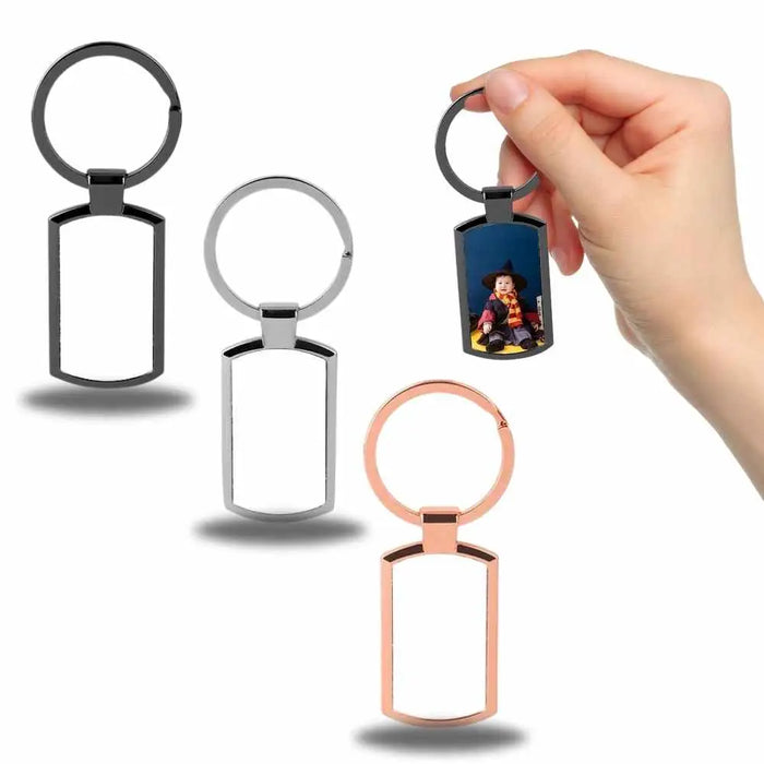 Sublimation Oblong Elegant Keychain - Black Key Tag by INNOSUB USA