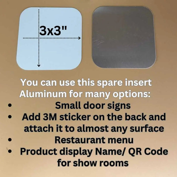 Sublimation White Insert - 2 5/8 x 2 5/8 by INNOSUB USA