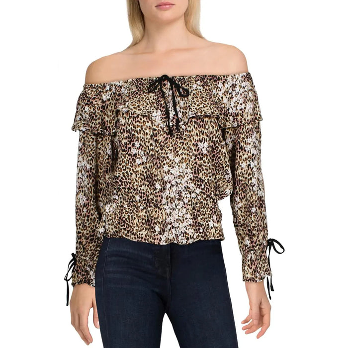 American Rag Juniors Printed Off-the-Shoulder Top by Vanessa Jane