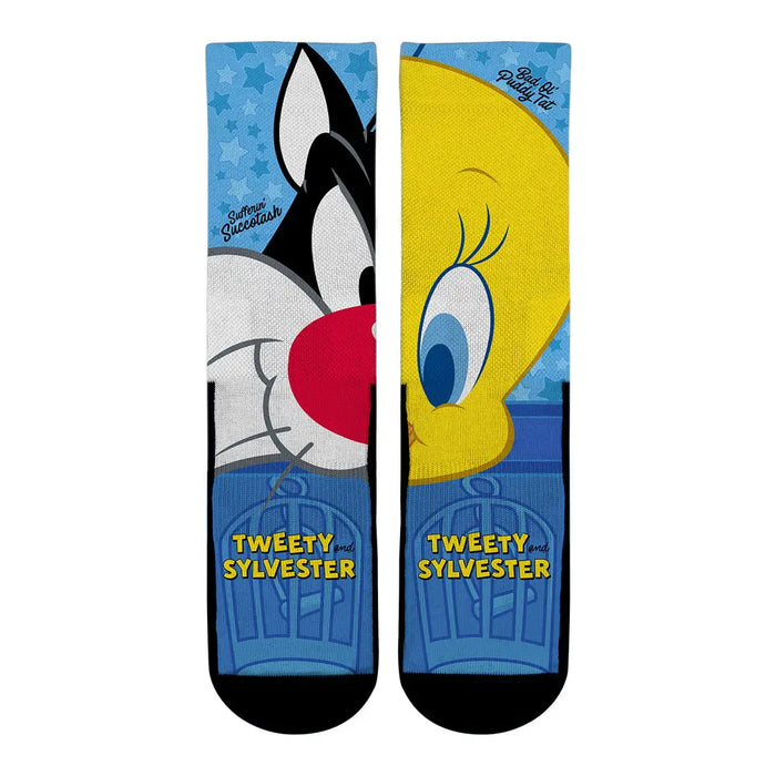 Sylvester & Tweety - Split Face by Rock 'Em Socks