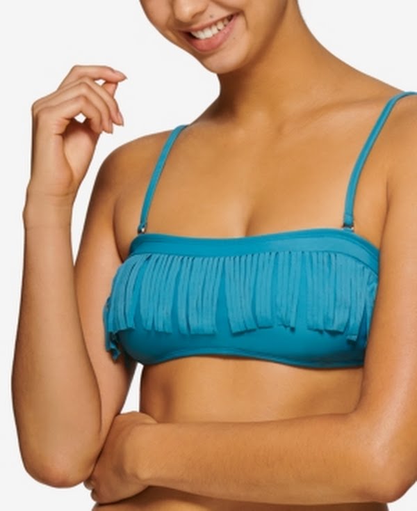 Hula Honey Juniors Fringe Bandeau Swim Top by Vanessa Jane