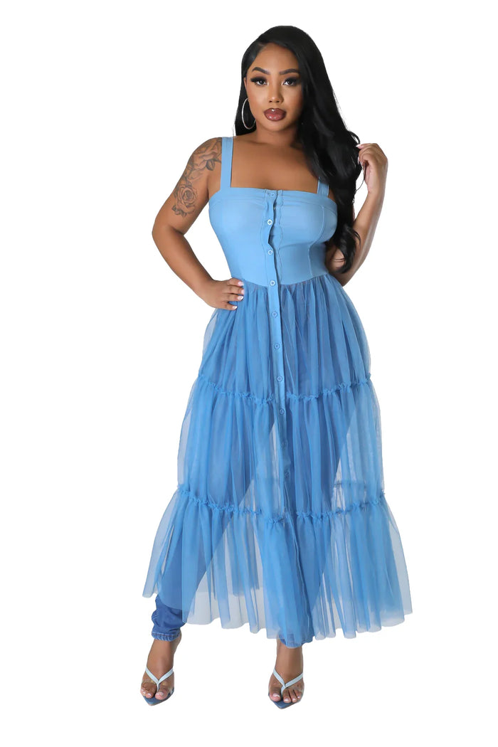 Button Up Tank Top & Tulle Skirt by The House of Stylez